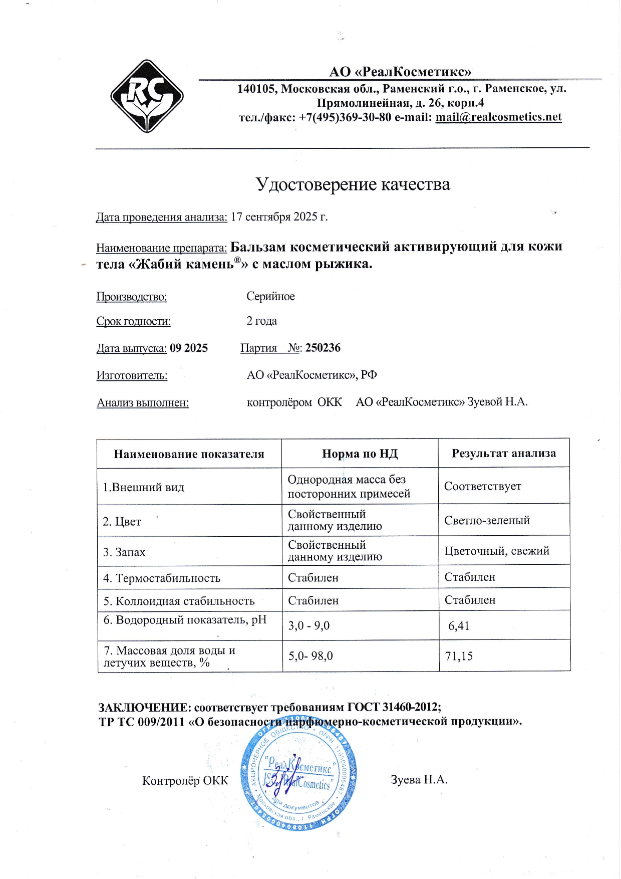 Паспорт №250236